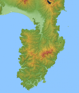 画像2_伊豆半島の地形図
