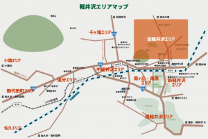 旧軽井沢の別荘エリアマップ